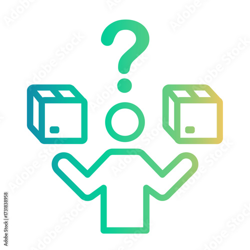 difference Line Gradient Icon