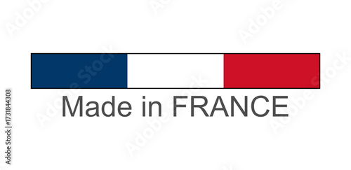 France. The illustration is in the colors of the national flag of the country. Creative design idea