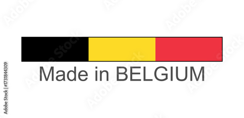 Belgium. The illustration is in the colors of the national flag of the country. Creative design idea