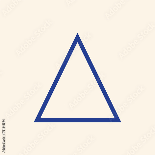 Bold geometric triangle symbol in vibrant blue on a clean, neutral background offers modern design inspiration and abstract visual clarity for branding