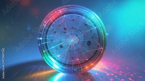 Neural Network Pulse Sphere - 4K AI Connectivity Core for Tech Visuals & Sci-Fi Art  
