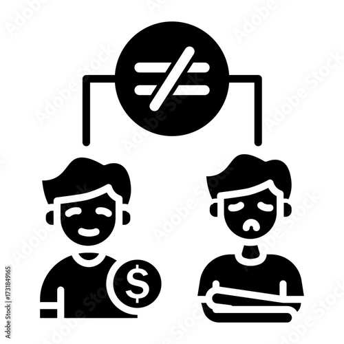 difference Solid icon