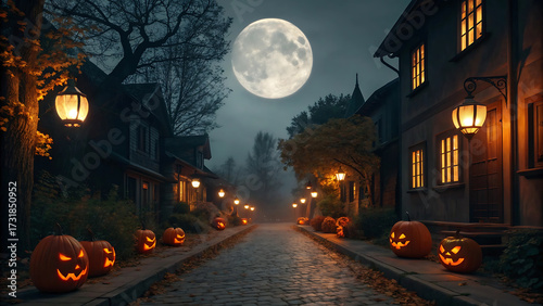 halloween night in the city