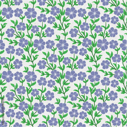 Seamless floral with leaves 