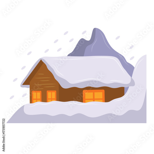Blizzard weather color icon vector, snowstorm clip art, blizzard clip art, natural disaster vector illustration,  isolated on white background