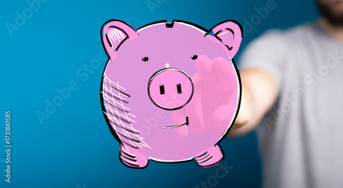 Concept image of savings, f...