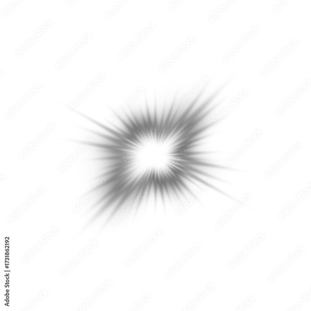Naklejka premium White Star Light Sparkle, Glowing Flare Effect and Shimmer Shine Glow Elements