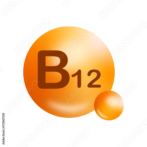Vitamin B12 Glossy vecter