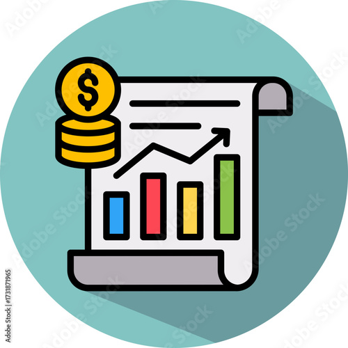 Financial isometric icon