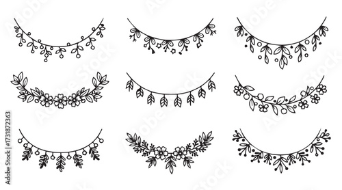 calligraphic design elements and page decor