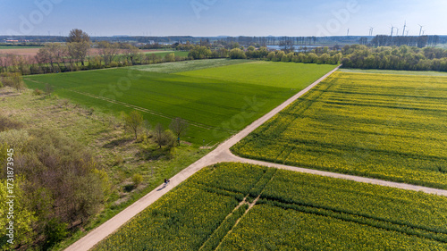 Landschaft im Kreis Heinsberg mit Fahrrad