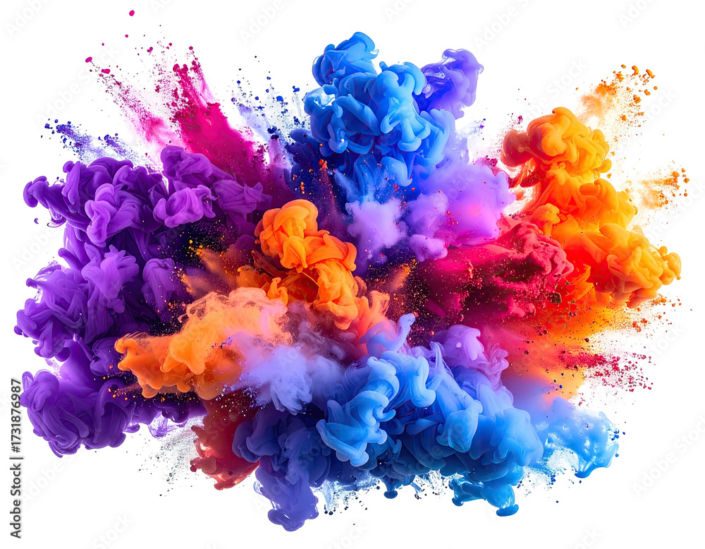 Fototapeta premium Abstract explosion of vibrant colors