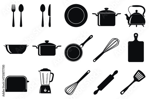 WebEssential kitchenware collection featuring cookware, utensils, appliances, and dining tools, perfect for culinary inspiration and design projects.