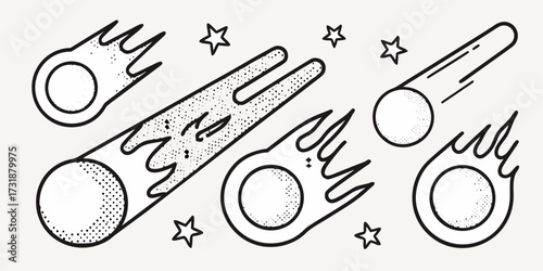 Celestial dreamscape featuring shooting stars and cosmic dust, perfect for astronomy enthusiasts, science projects, or adding a touch of magic to any design