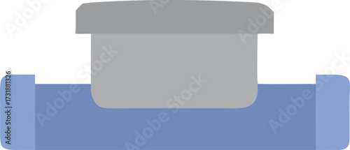 Flat vector icon of a pipe cap with white background.