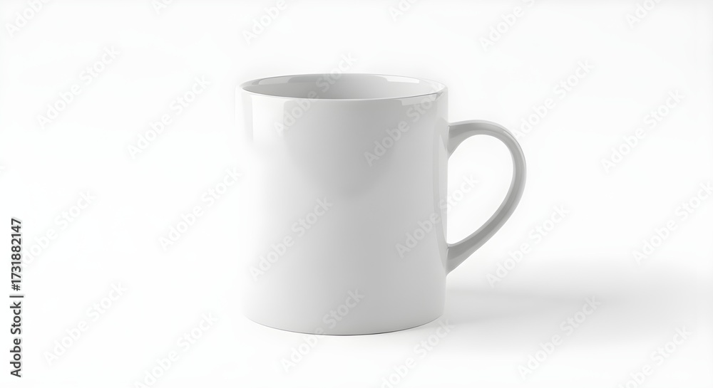 Obraz premium Simple blank white coffee mug isolated PNG with Transparent Background