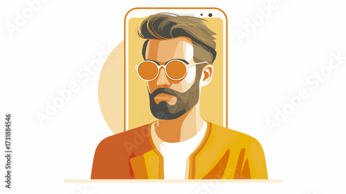 Man portrait with sunglasses