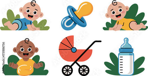 Baby toys with baby and bottle for infant care