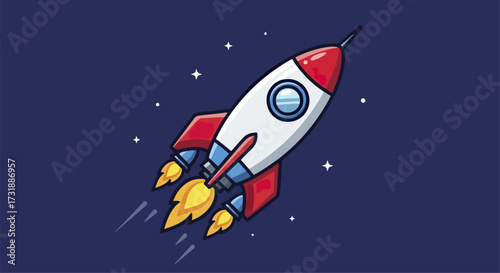 Rocket launching into space
