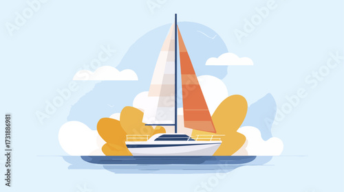 Sailboat on calm water