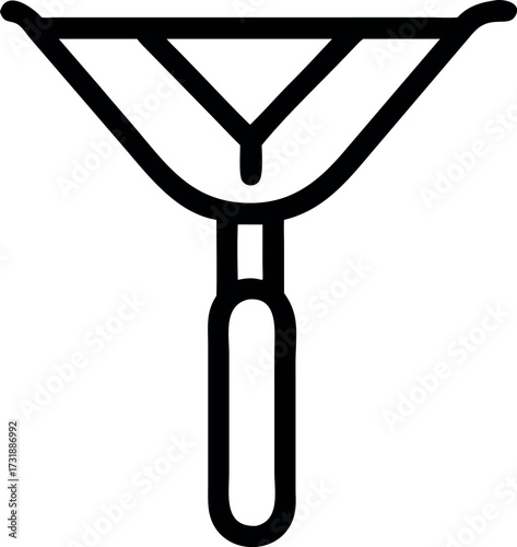 Simple vector icon of a Y strainer with white background.