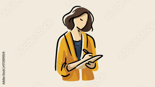 Woman taking notes