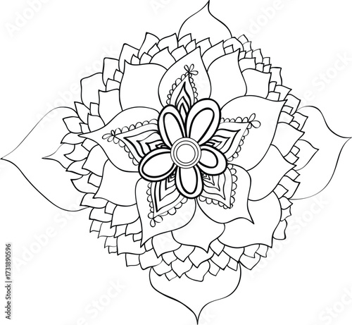 Elegant floral rose vector art illustration with a seamless nature pattern