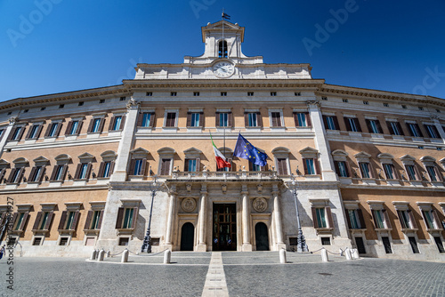 View of Piazza Montecitorio in Rome