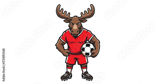 Wallpaper Mural Eagle mascot cartoon character playing soccer and celebrating the world cup victory with Torontodigital.ca