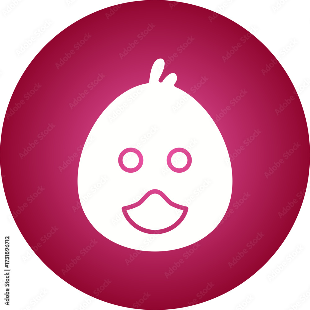 Fototapeta premium happy face with pink apple