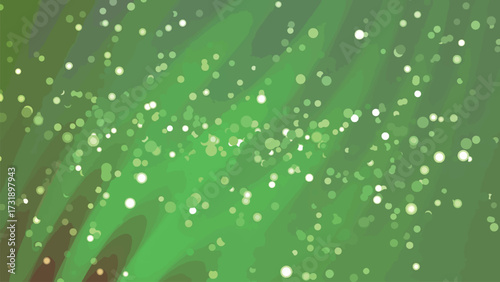 Abstract green background with bokeh effect and diagonal lines for modern presentations, Abstracts Twirls Particles, Stock royalty image.