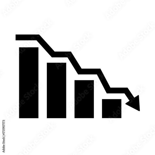 Descending Graphic Silhouette Vector Illustration