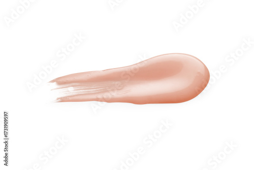 Realistic Orange Cream Smear Mockup on Transparent Background – Cosmetic Lotion, Gel or Serum Texture, Beauty Product Template, High-Resolution PNG