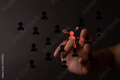 Hand selecting a single per...