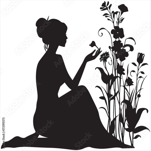silhouette of a bride and groom