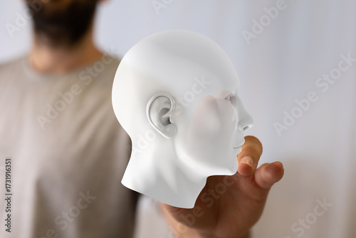 Abstract image of a man int...