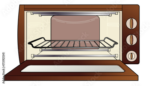 Empty Kitchen Oven Illustration