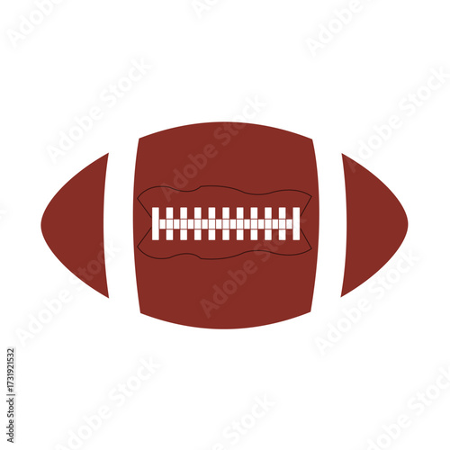 Vector rugby ball illustration