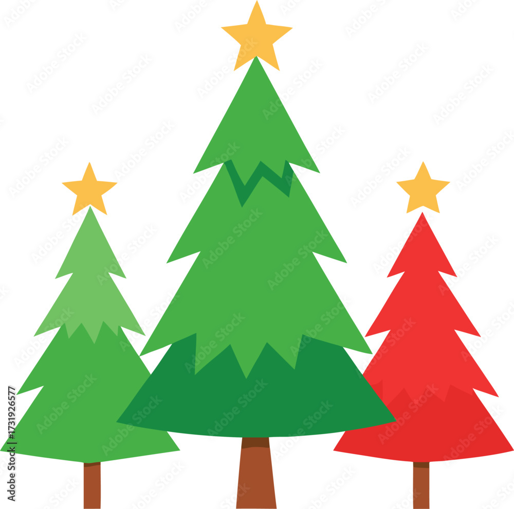 Obraz premium christmas tree vector illustration