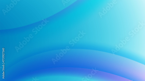 Abstract flowing waves of light blue and deep blue gradient background with soft curves and smooth transitions