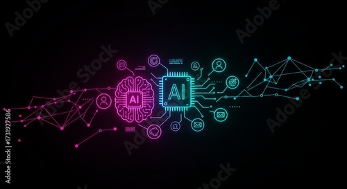 Neon AI brain and chip network interface