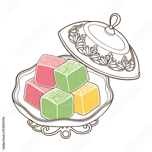 Luxurious Ramadan iftar table spread with lanterns, assorted savory and sweet dishes, glowing ambient lighting