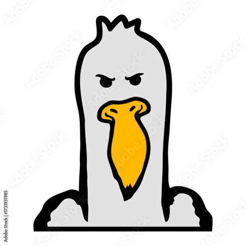 Seagull Evil Duck Bird Smile Mean Evil Mad Funny Comic