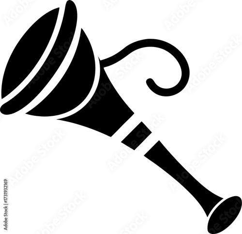 Horn blower / party blower silhouette black icon