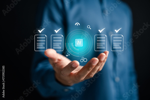 AI technology automates document verification for accuracy and compliance.