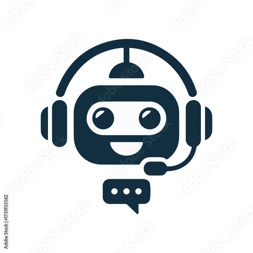 chatbot ai support assistant icon vector