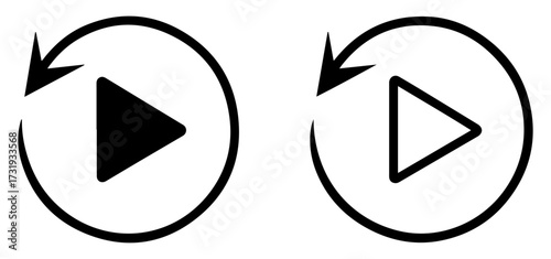 play button icon set vector design