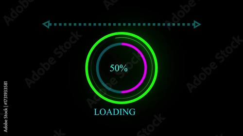 Wallpaper Mural BK Mulch color oceanographic circular graph with 0 to 100 percentage increasing. Motion graphic and animation background. Torontodigital.ca