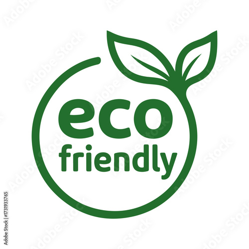 eco circle leaf green icon