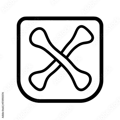 Bones icon on a transparent background